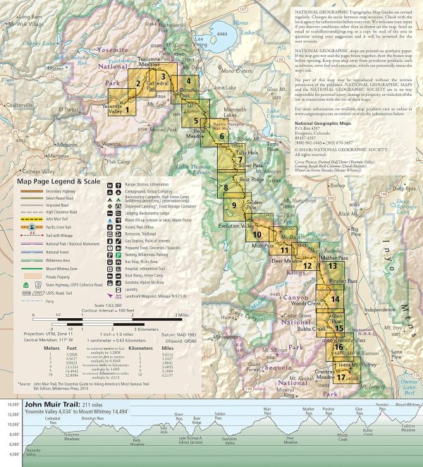 John Muir Trail Topographic Map Guide (National Geographic Topographic Map Guide) (National Geographic Topographic Map Guide, 1001) - Image 9